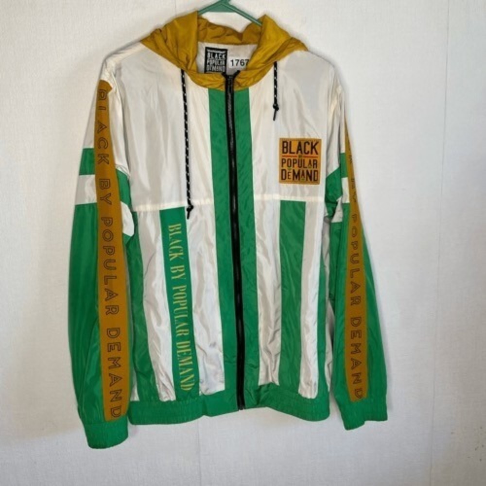 VTG Black by Popular Demand Full Zip Windbreaker/Track Jacket Men XL China